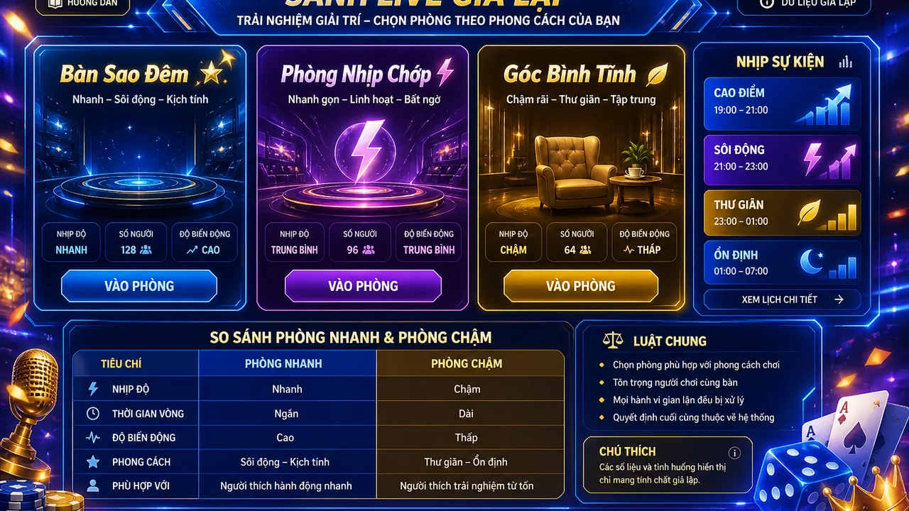 Nhịp sự kiện và cách đọc giao diện trong sảnh live 78win